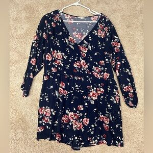 Cape Juby navy floral romper size XL
